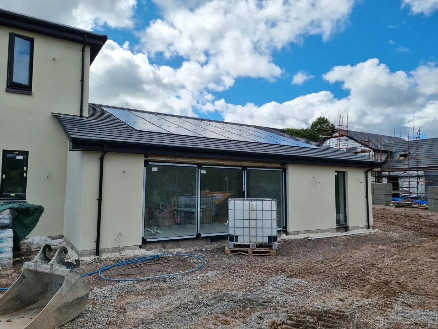 45-panel GSE in-roof solar array sitting flush within the new-build roofline