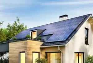 Domestic solar PV install with all-black panels