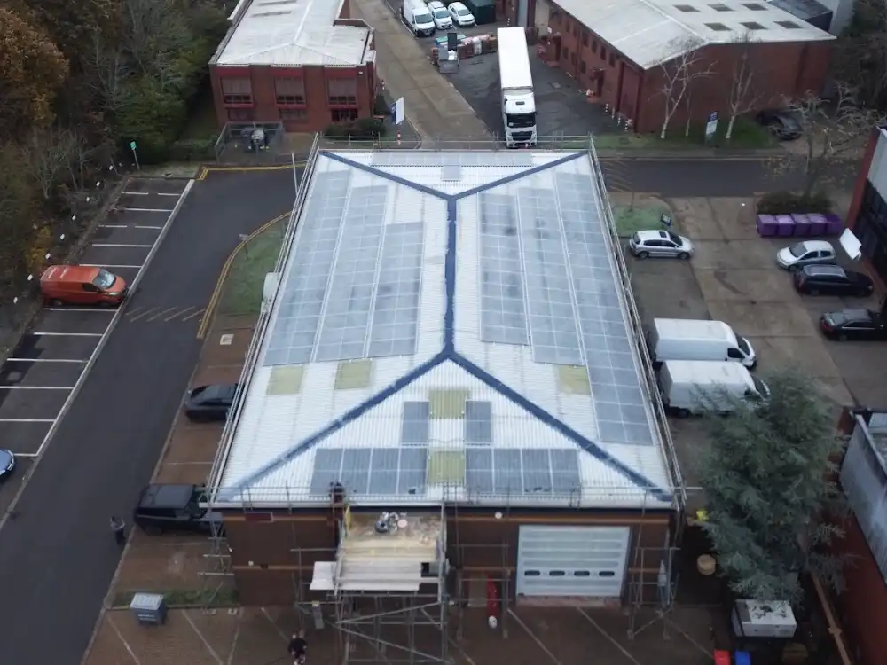 Large-scale commercial rooftop solar installation in Scotland