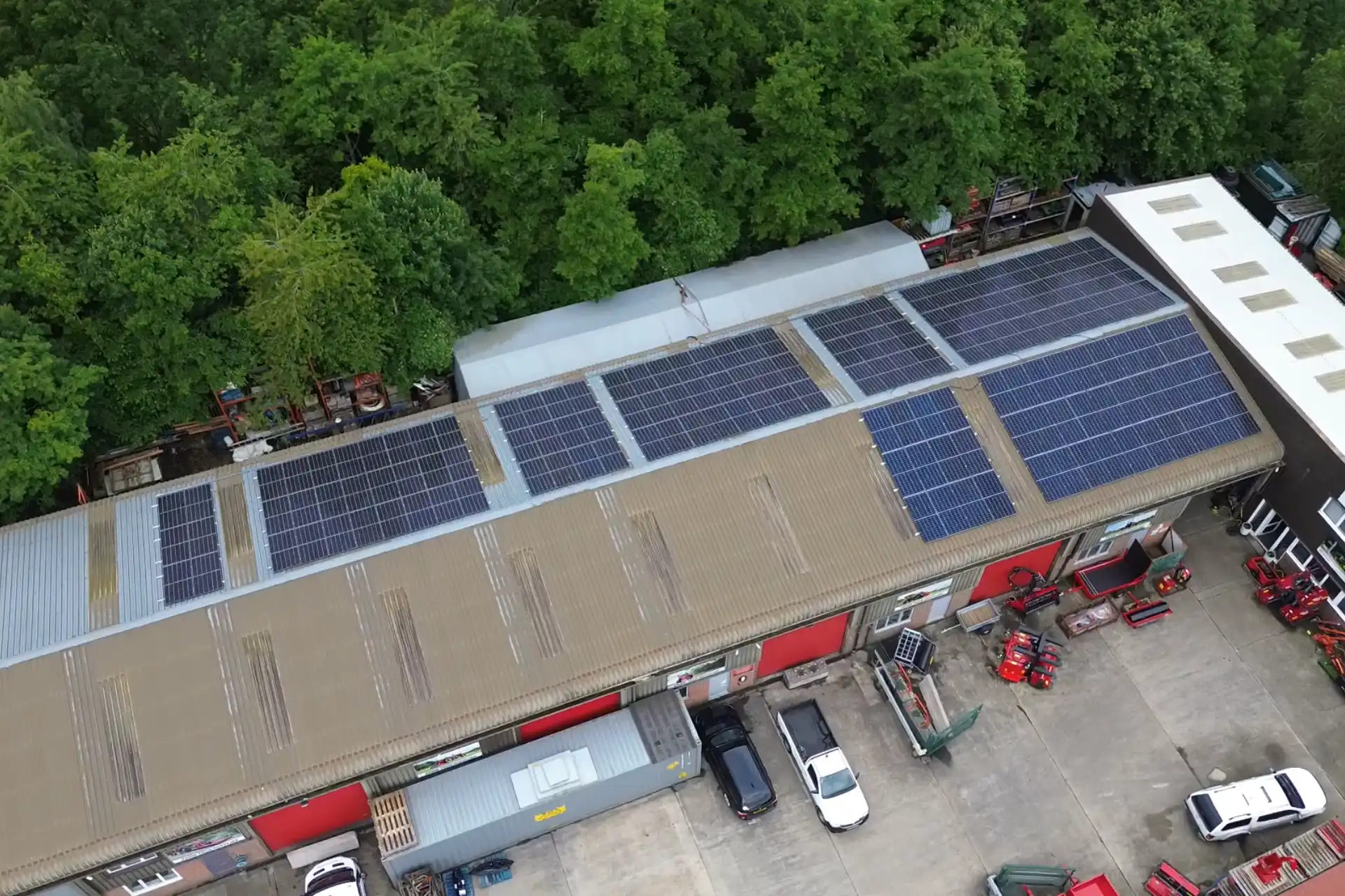 Commercial rooftop solar installation in Scotland